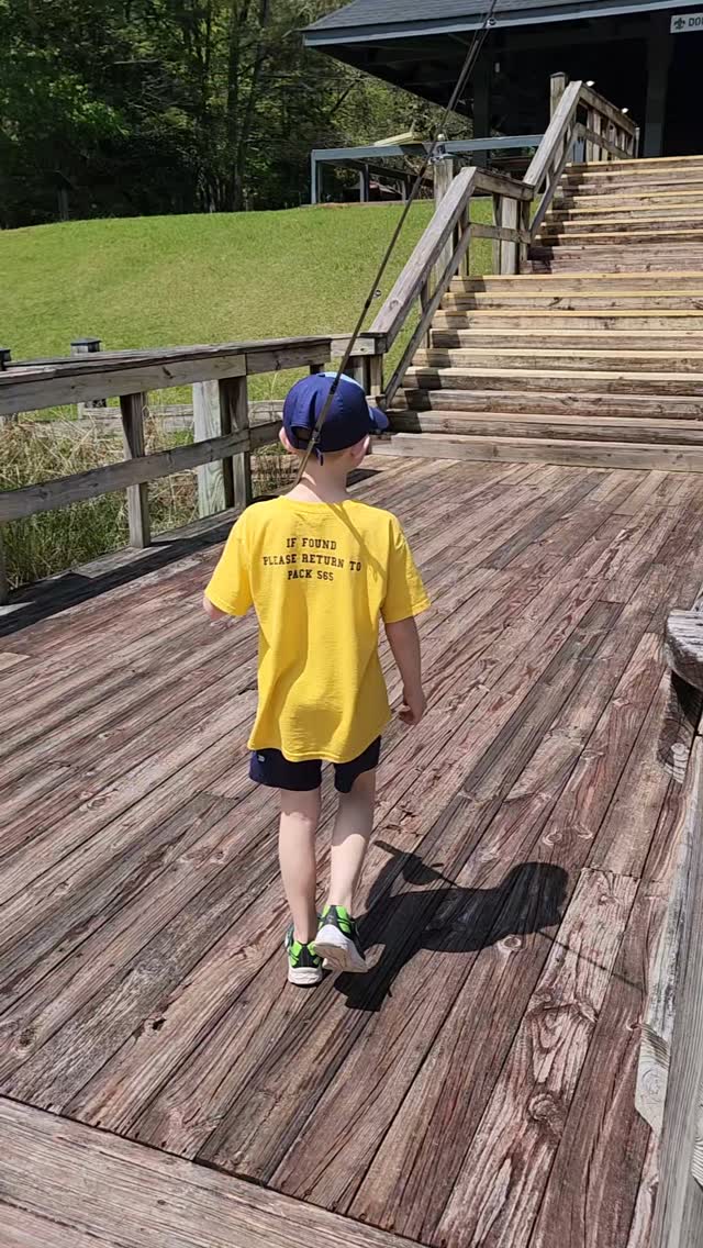 Had a fun camping weekend with the Scouts. He tried fishing once before, but he really enjoyed it this time.

Are you a camping/fishing family? Give me all your tips for our next adventure!