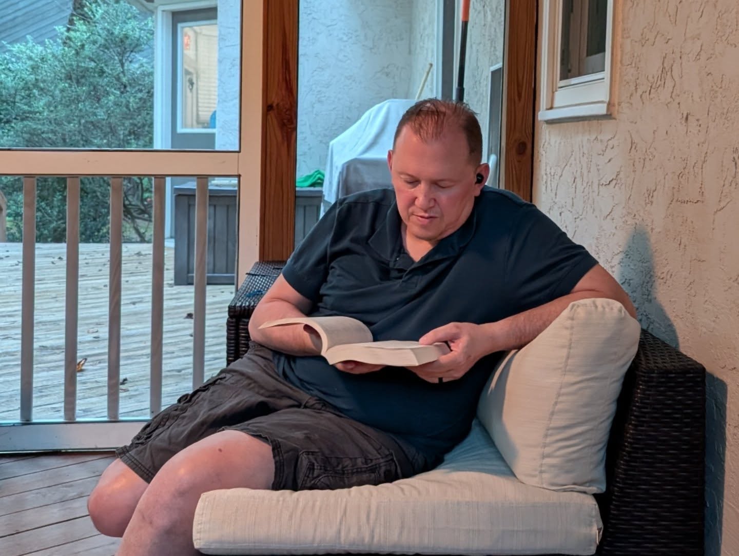We now have another bookworm in the house 🥰

Fabio has now entered his bookish era, so for our 13th anniversary we bought 13 books. We each got 6 and got 1 family read aloud. 🙂 

Check out our book haul 📖

My favorite thing to do is hangout in the screened  porch with a book, now I have company 🤗

I have read almost everything published by Abby Jimenez recently. Just started her most recent that I got as part of my haul. 

What is your current read? 📚